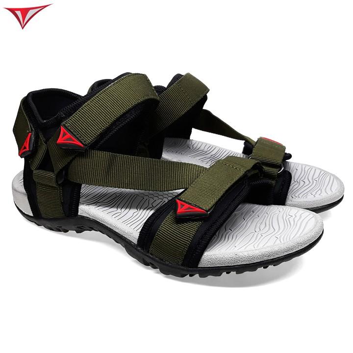 Giày Sandal Nam Nữ Việt Thủy Hai Quai Chéo Xanh Rêu - VT017