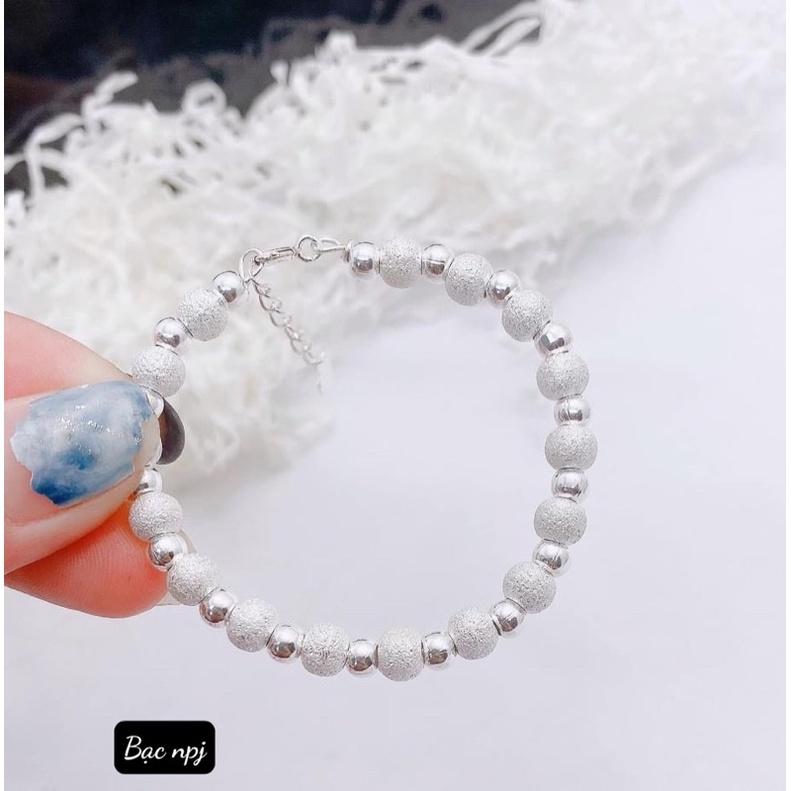 Lắc Tay Bi Cát , Vòng tay bi Cát cho mẹ và bé️ Miễn Phí khắc tên kèm họa tiết ️ Bạc Ta- Bạc Npj