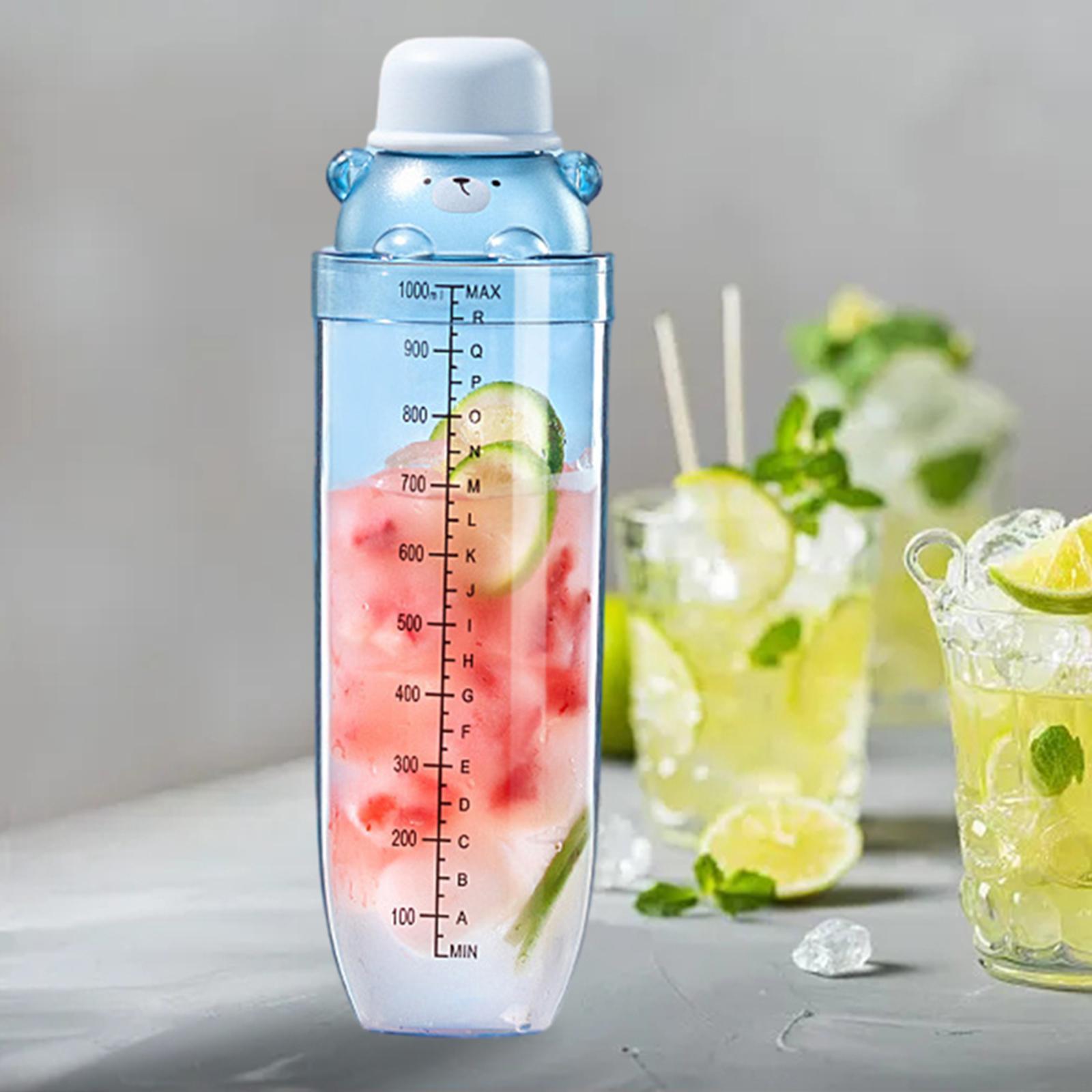 PC Body Cocktail Shaker Tea Shaker Cocktail Mixer Martini Making Drink Mixer Ice Tea Mixer Bottle for Party Bar Accessories Home Wedding