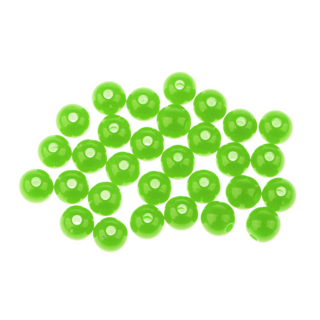 30 Pieces 6mm Blue Fishing Large Fishing Beads Carp Fishing Stop Rigs Bead