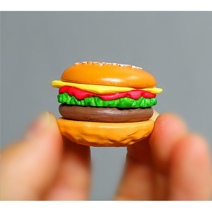 KHO-HN * Mô hình Hamburger size 3 x 3.5cm cho các bạn làm móc khóa, trang trí nhà búp bê, DIY