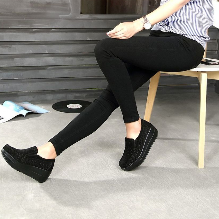Giày Đế Xuồng Da Lộn Dành Cho Nữ