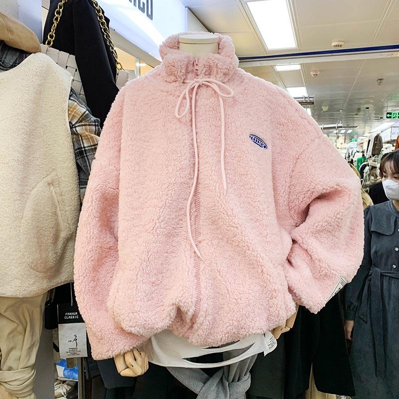 Áo Khoác Bông Lông Cừu Khoá Kéo Dày Dặn Có Lót Trong Siêu Ấm - Oversize Nam Nữ