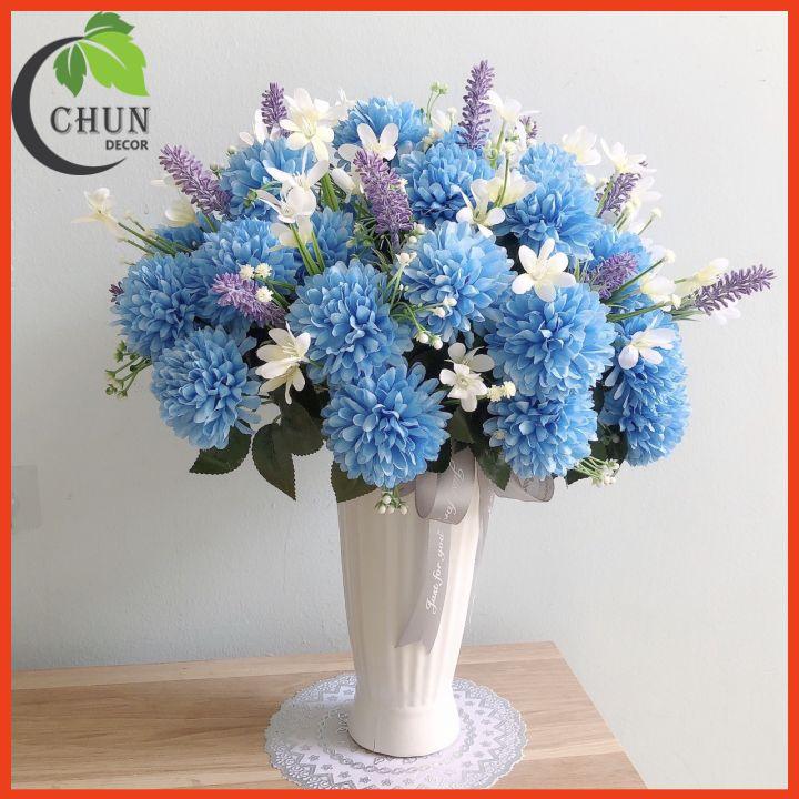 Hoa giả, bình hoa bồ công anh trưng bày phòng khách, văn phòng, cửa hàng, lớp học