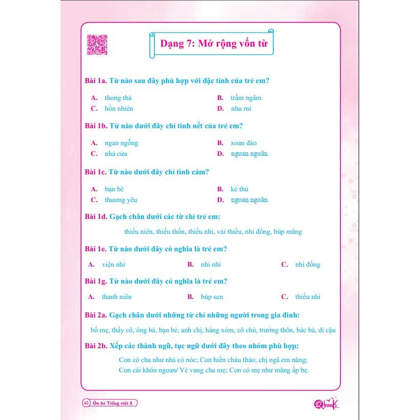 Sách - Ôn Hè Tiếng Việt 3 - Dành cho học sinh lớp 3 lên 4