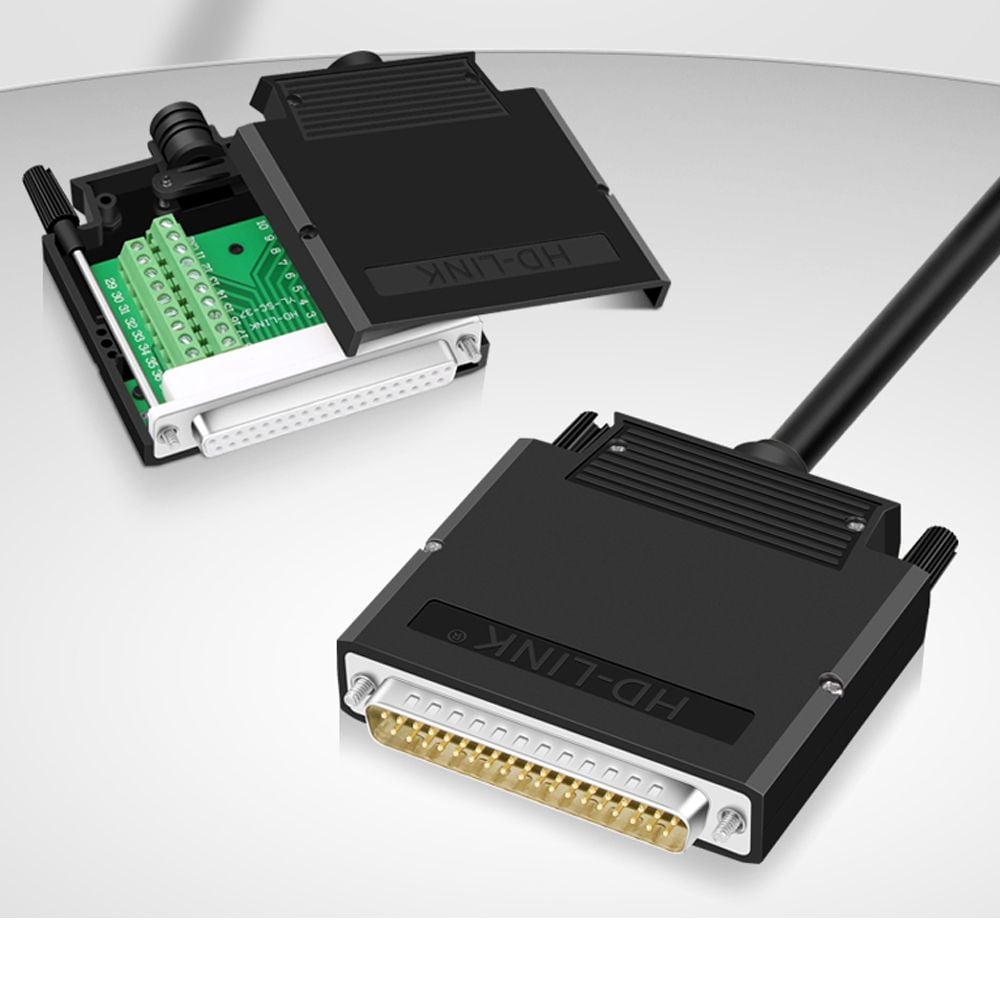 Đầu bấm cáp DB37 cổng đực + vỏ ốp nhựa HDLINK YL-SCD-37M. HÀNG CHÍNH HÃNG