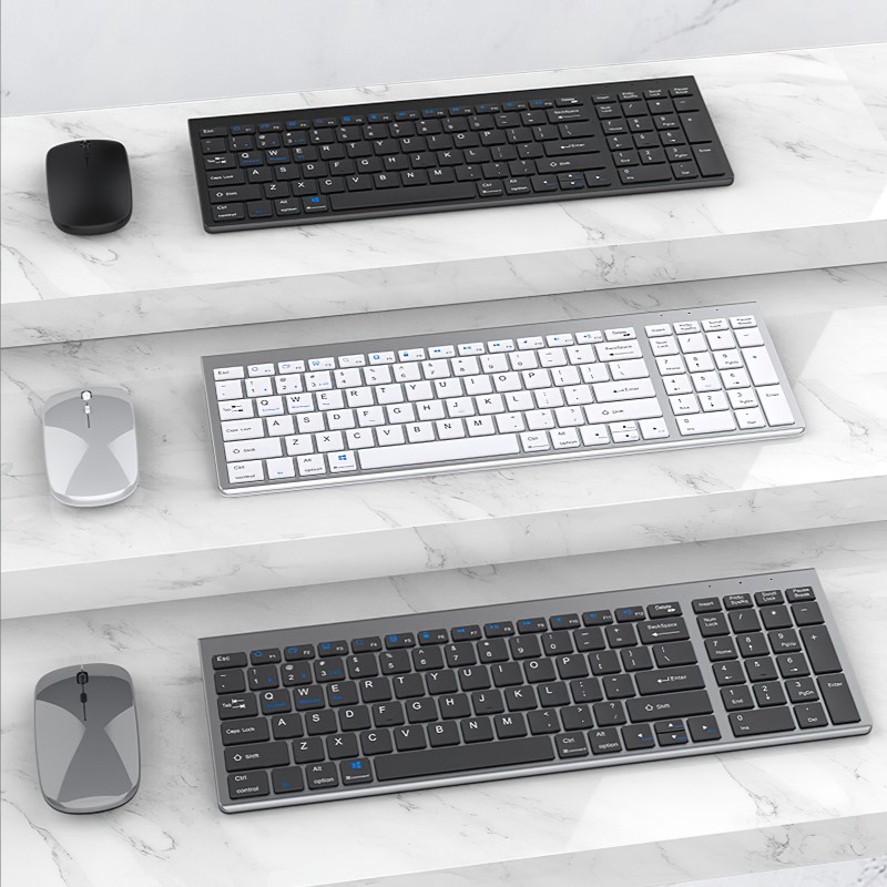 Bàn phím Chuột không dây W619 - pin sạc - bluetooth 5.0 + Usb 2.4G