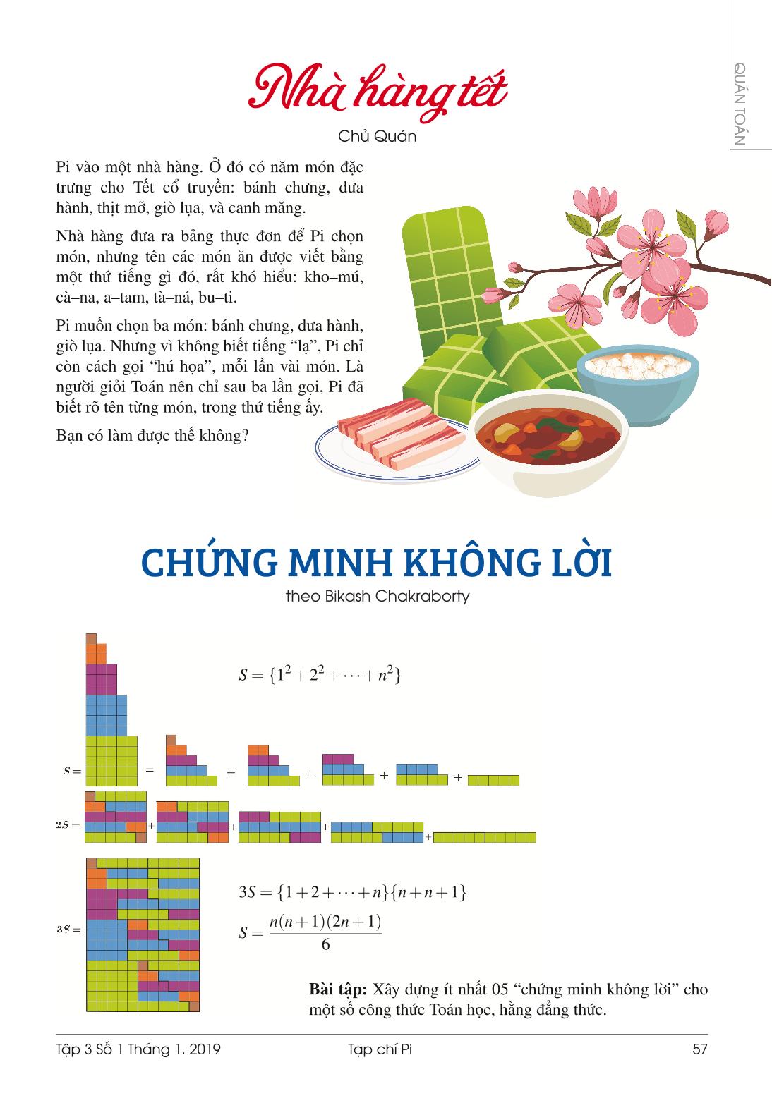 Tạp chí Pi- Hội Toán học Việt Nam số 1/ tháng 1 năm 2019