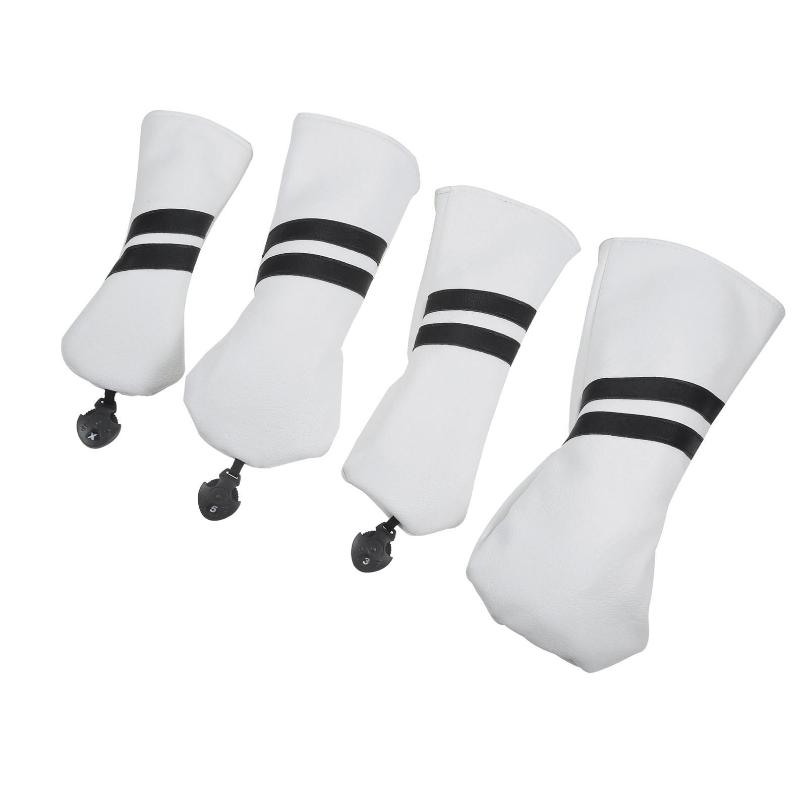 Golf Club Head Cover Protective Covers with Tags Long Neck Water Resistant