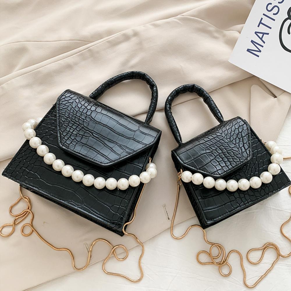 Ví Mini Và Vòng Tay Ngọc Trai Ví Cầm Tay Sang Trọng Thiết Kế Túi Đeo Chéo Da Cá Sấu Họa Tiết Túi Tote Đeo Vai Thời Trang Túi PU L