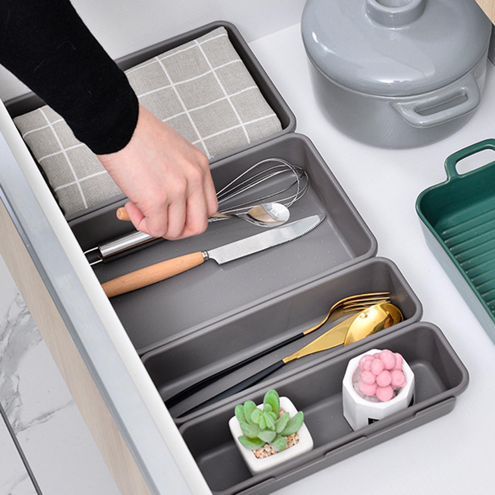 8Pcs Drawer Organizer Tray, Desk Stationery Storage Box, Multifunctional Divider Container Storage Bins for Office, Study