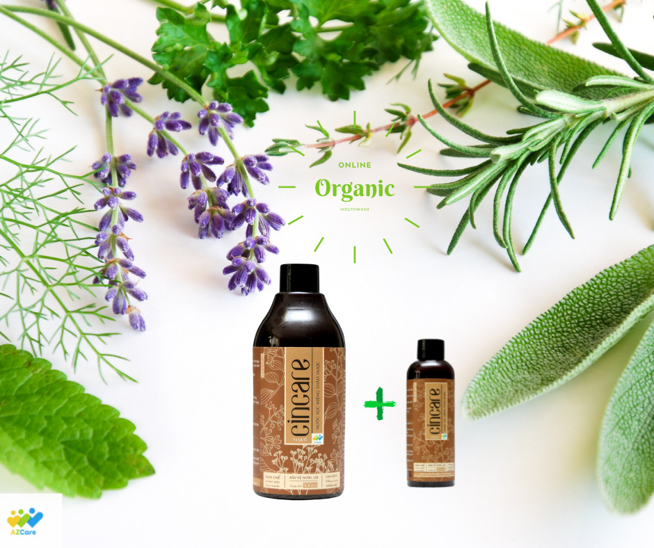 Combo 2 chai Nước súc miệng Thảo dược Cincare - Lớn ở nhà, nhỏ bỏ túi - Khử khuẩn, thơm miệng mọi lúc mọi nơi