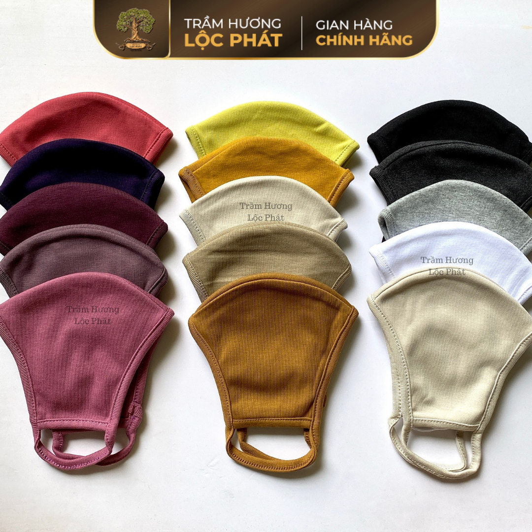 Khẩu Trang Vải Nam Nữ Khẩu Trang Màu Đen Huyên Bí Cotton Nhật Cao Cấp Chống Nắng Combo 10 Cái - Màu ngẫu nhiên