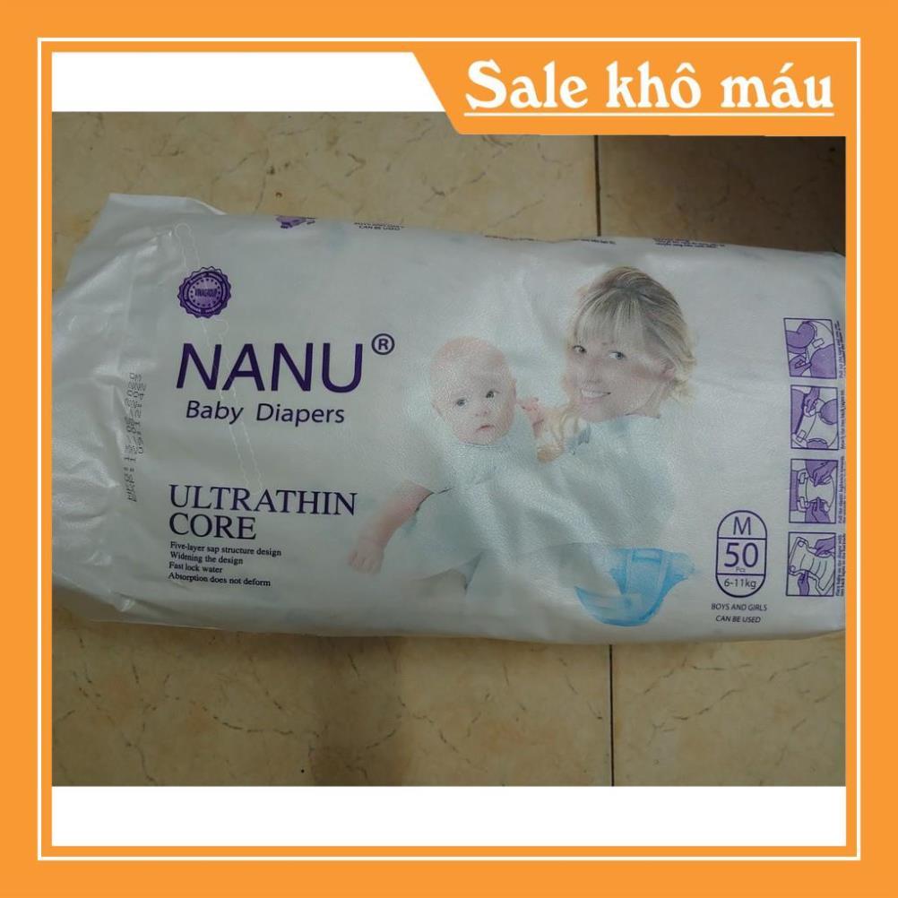 Bỉm/tã dán NANU S/M 50 miếng