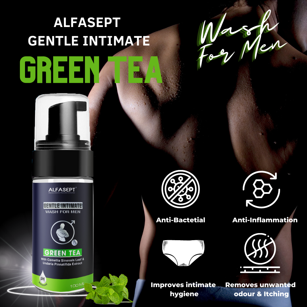 Bọt vệ sinh nam ALFASEPT Gentle Intimate Wash For Men 100ml - Chiết xuất trà xanh
