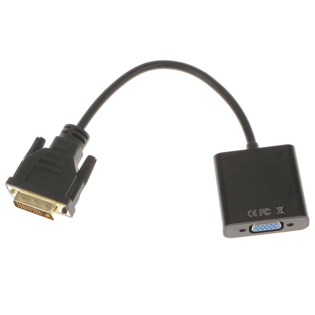 1080P DVI-D 24+1 to VGA HDTV Monitor Cable Adapter Converter for PC Display