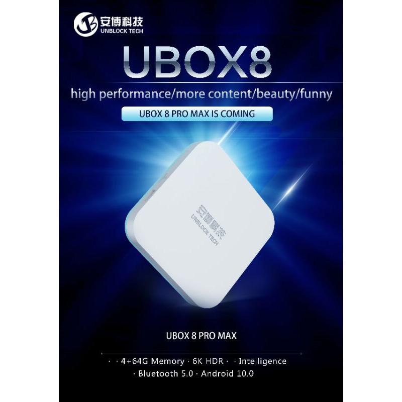 UBOX GEN 8 4G+64G Xem Phim, Kênh Truyền Hình Quốc Tế Nhật, Hàn, Trung, Đài Loan Miễn Phí