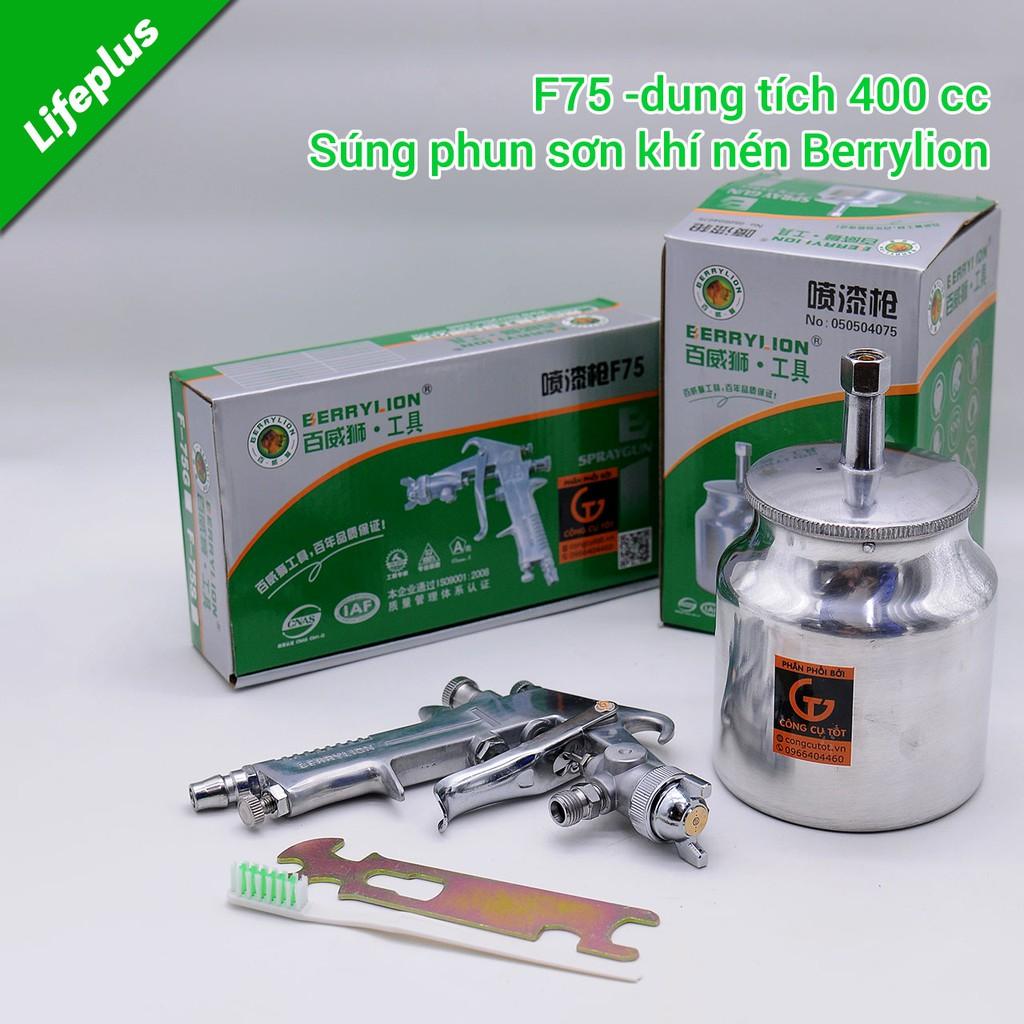 Đầu phun sơn khí nén F75 Berrylion dung tích 750cc