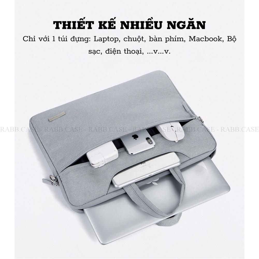 Túi đựng chống sốc dành cho Macbook, Laptop - Cặp đựng cho Macbook chống nước, lót nhung chống sốc nhiều ngăn siêu bền