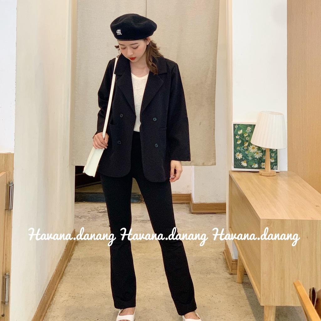 Áo blazer nữ, áo blazer dài tay một lớp , chất cát hàn dày dặn mềm mại thoáng khí