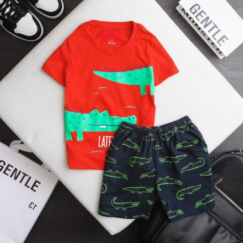 Bộ cotton thun cho bé trai 2-8t
