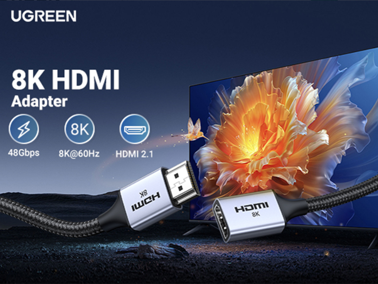 Cáp nối dài HDMI 2.1 hỗ trợ 8K60Hz dài 15cm Ugreen 15518 - Hàng chính hãng