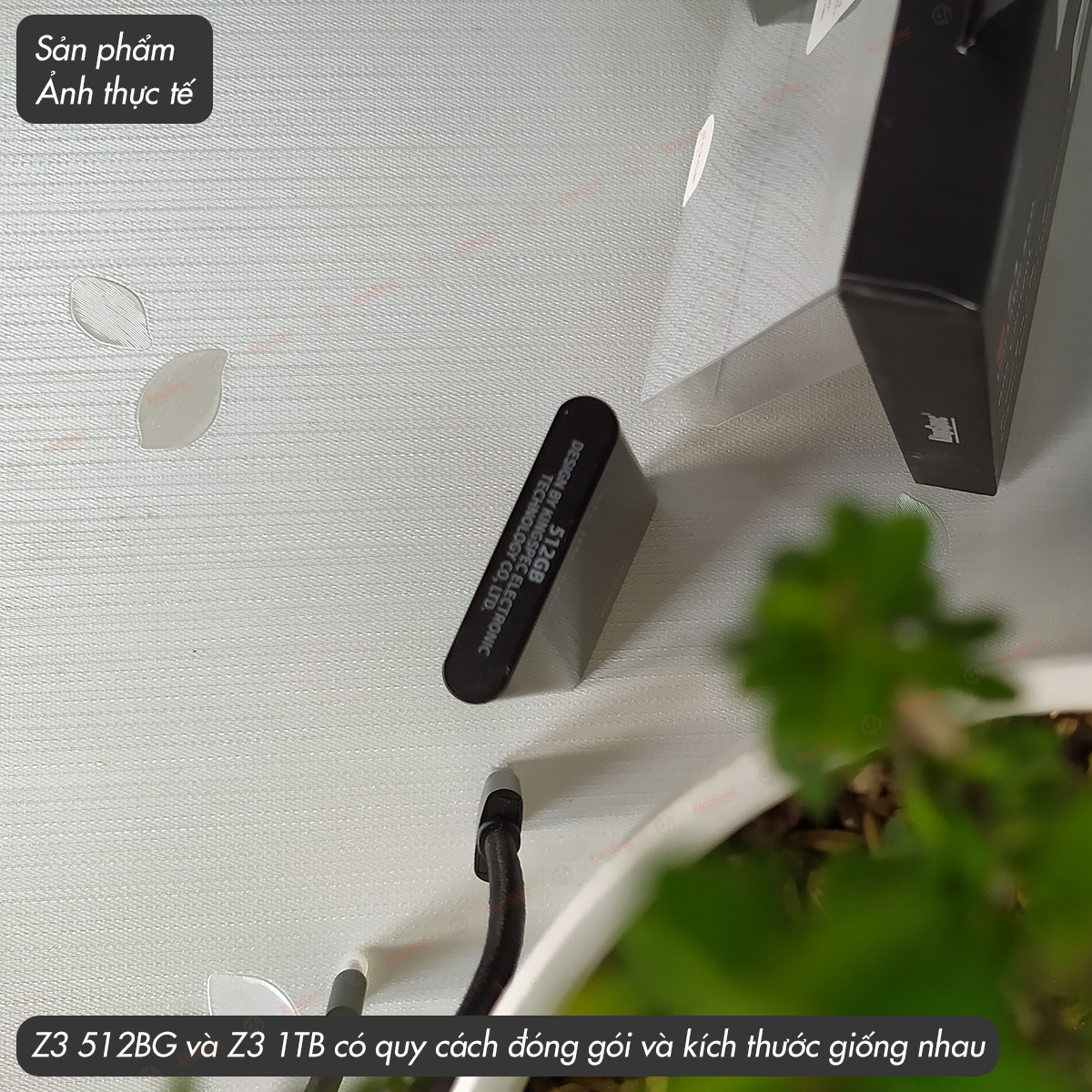 Ổ cứng SSD di động KingSpec , USB 3.1 - TypeC / Z3 - Hàng Chính Hãng
