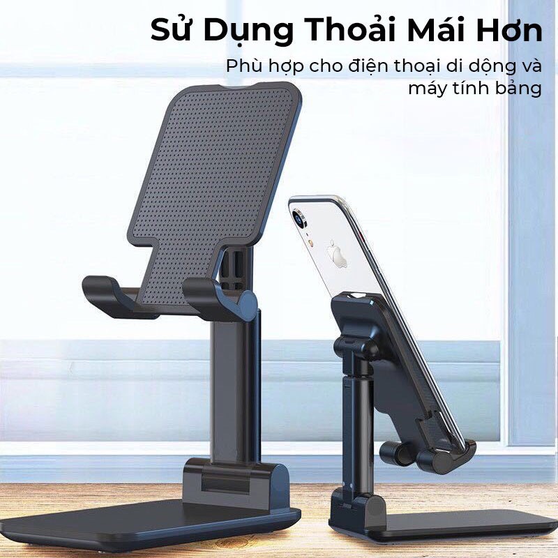 Kệ điện thoại - Giá đỡ Để Điện Thoại 360, iPad Khung Gấp Gọn, Góc Xoay Linh Hoạt, Hỗ Trợ Làm Việc Hay Học Tập