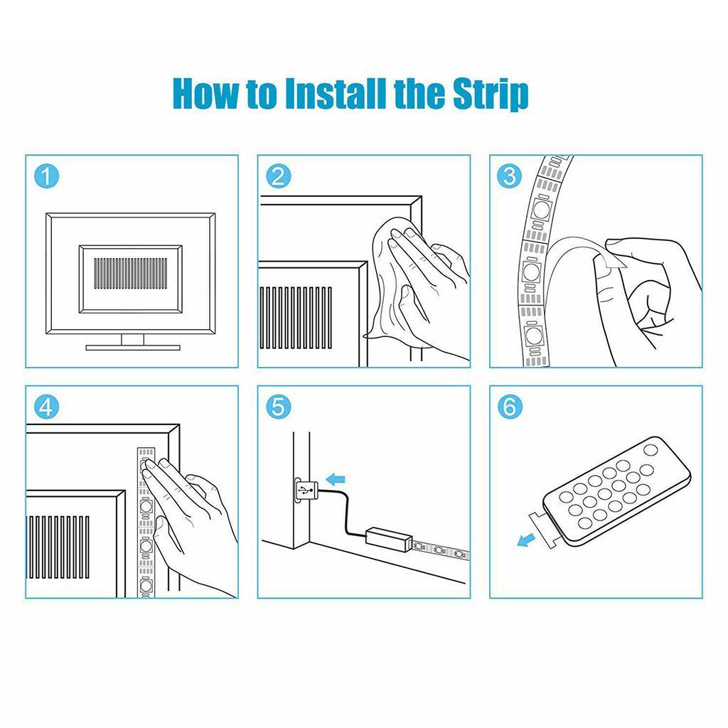 LED Strip Lights 12V  with 24 Key Remote for Bedroom Backlight