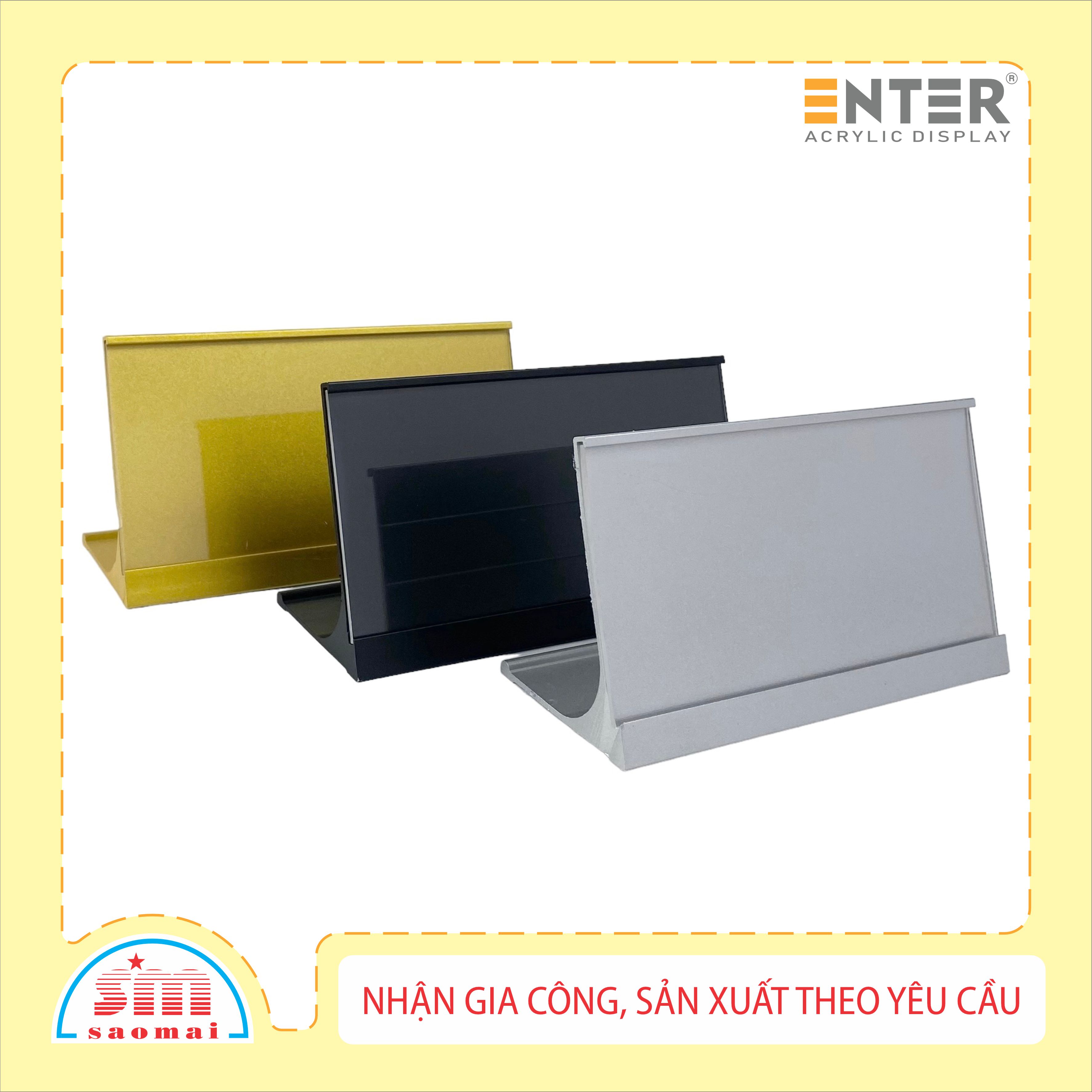 Bảng thông tin để bàn nhôm Enter AL32 150x75mm