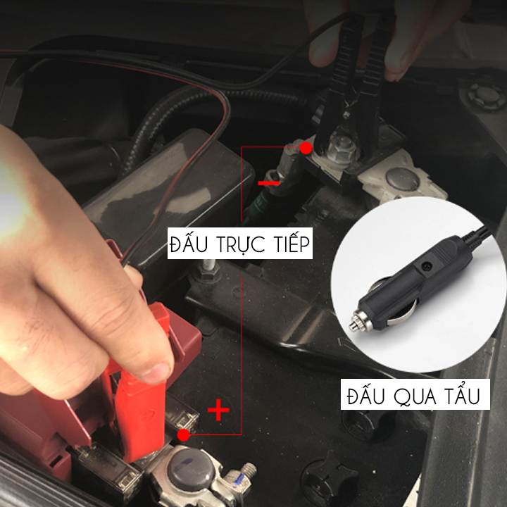 Máy bơm lốp ô tô, lốp xe hơi, vỏ xe Sedan, SUV, Bán tải, Xe tải nhỏ, xe máy, xe đạp, xe phân khối lớn Wheel Up, van Pháp. Có đồng hồ đo áp suất bơm điện tử - Hàng chính hãng