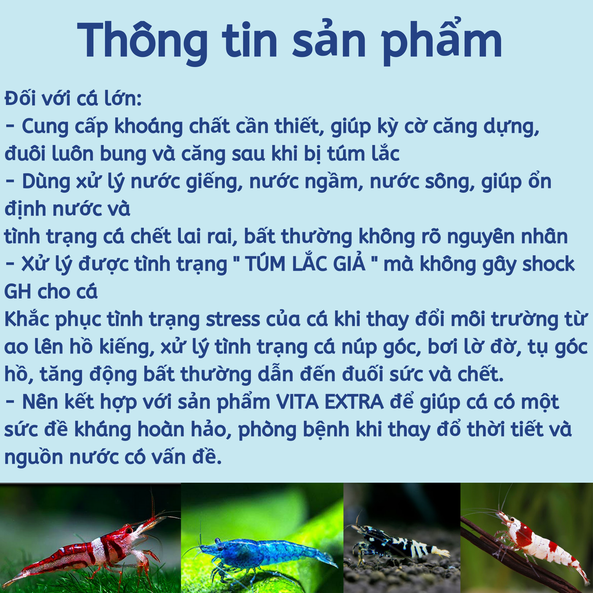 Mineral Premix bổ sung khoáng cho cá tép - NUPHAR Sản phẩm giúp cá khỏe - Hingaostore.