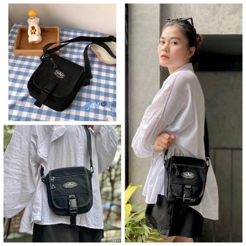 Túi Đeo Chéo De.ja Ulzzang Dễ Thương Unisex Nam Nữ Hot Trend logo tròn KT001