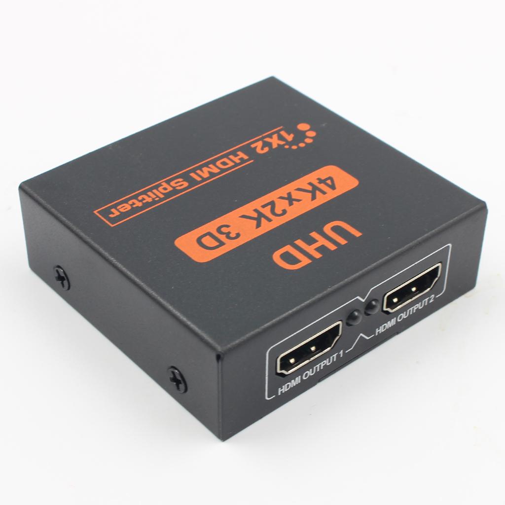 2x 1080P 3D 1 in 2 4K HDCP 1.4 Stripper HDMI Splitter Switcher for 3D HDTV