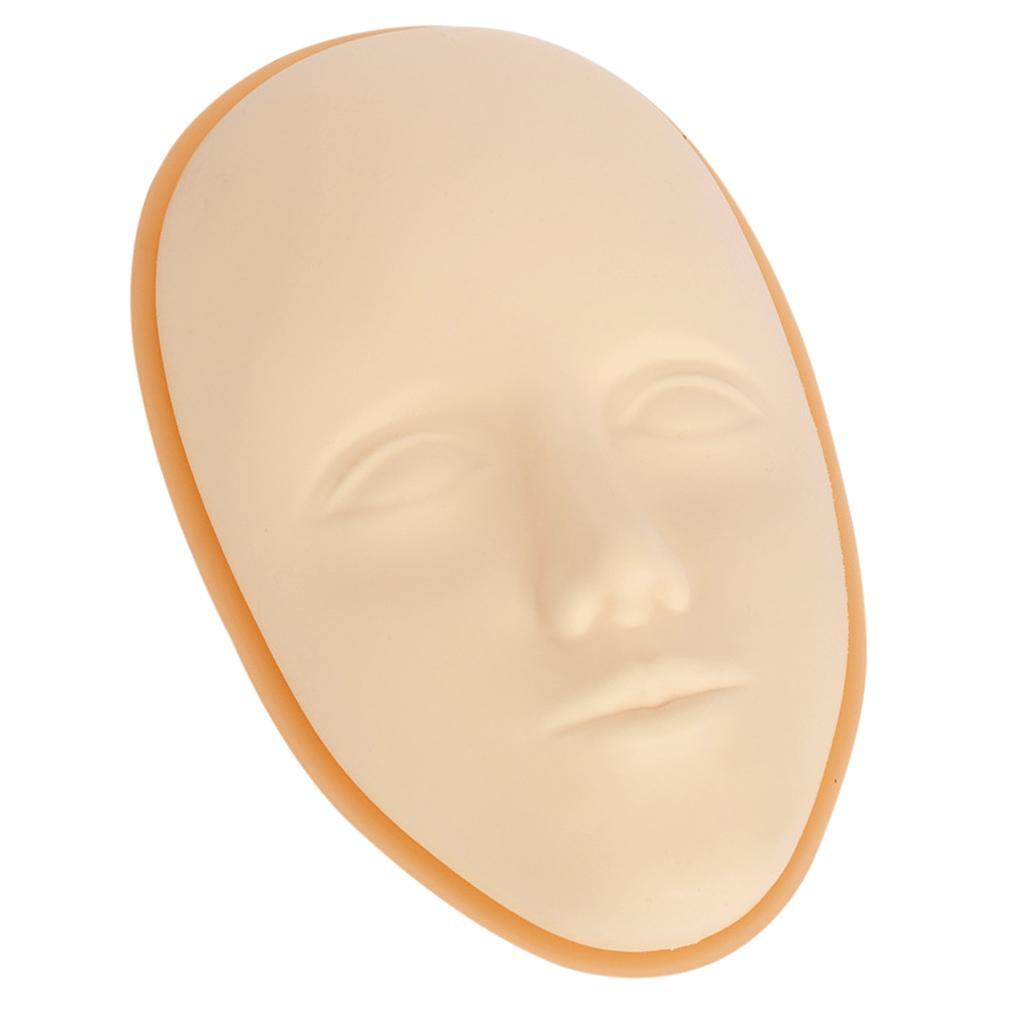 Reusable 5D Silicone Human Face Practice Skin w/Base for