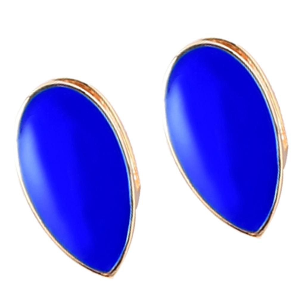 2 Pieces Blue Sharp Fang Teeth Halloween Cosplay Grills Gold Plated