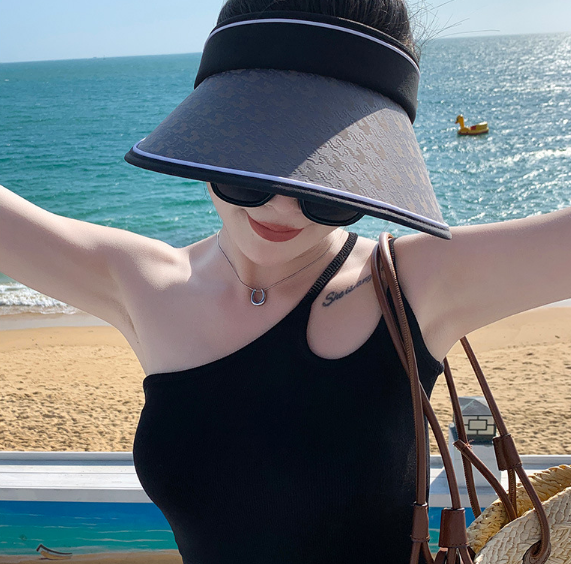Mũ nửa đầu chống nắng chống tia cực tím đi nắng cao cấp, nón nữ đi biển chống nắng mới