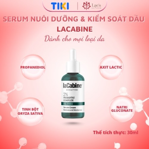 Serum nuôi dưỡng và kiểm soát dầu LaCabine 2% Prebiotic Complex 30ml