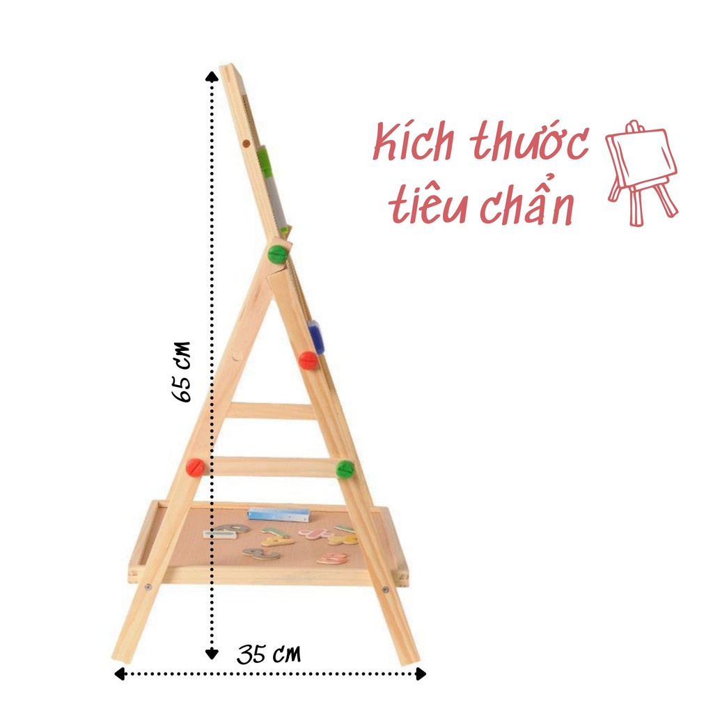 Giá vẽ / Bảng nam châm 2 mặt dành cho trẻ em, Giúp bé thỏa sức sáng tạo. (KT 38,5 x 34 x 66cm)