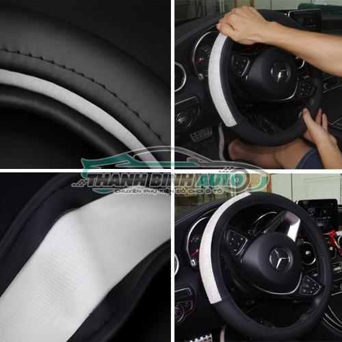 Bọc Vô Lăng Đính Đá - Bao Da Vô Lăng Cao Cấp Cho Xe