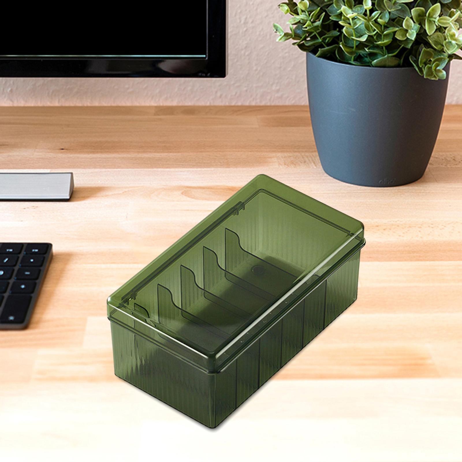 Storage Box Management Box with Compartments Container for Desk Office