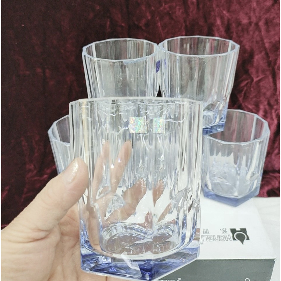 Bộ 6 ly thủy tinh  uống nước cao cấp vân sao - VD56