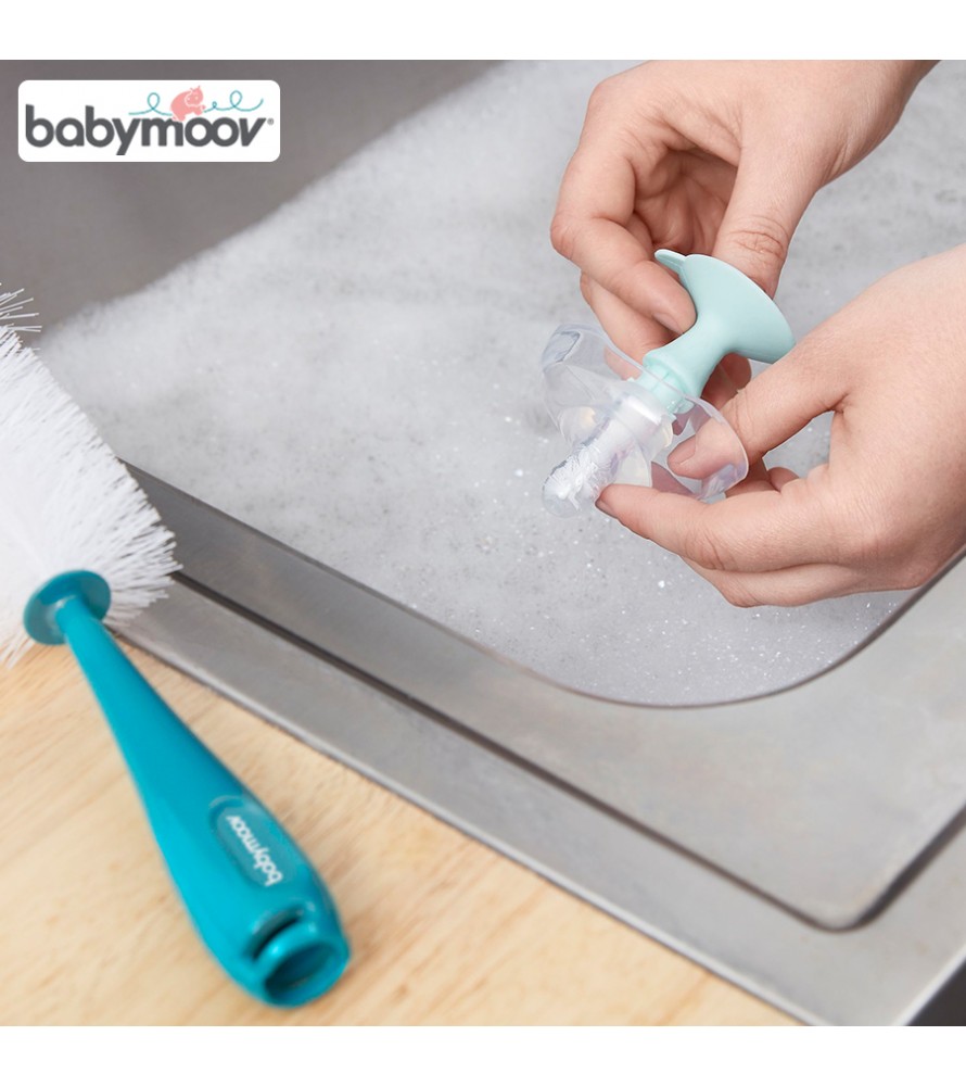 CHỔI CỌ BÌNH SỮA &amp;amp; NÚM TI BABYMOOV BM16596 (XANH NGỌC)