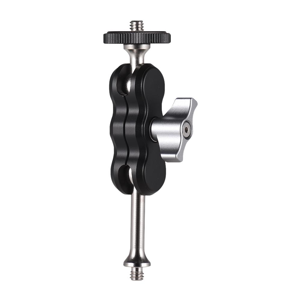 Bộ điều hợp kẹp gắn cánh tay hợp kim nhôm đa chức năng với đầu bi kép 1/4 inch vít