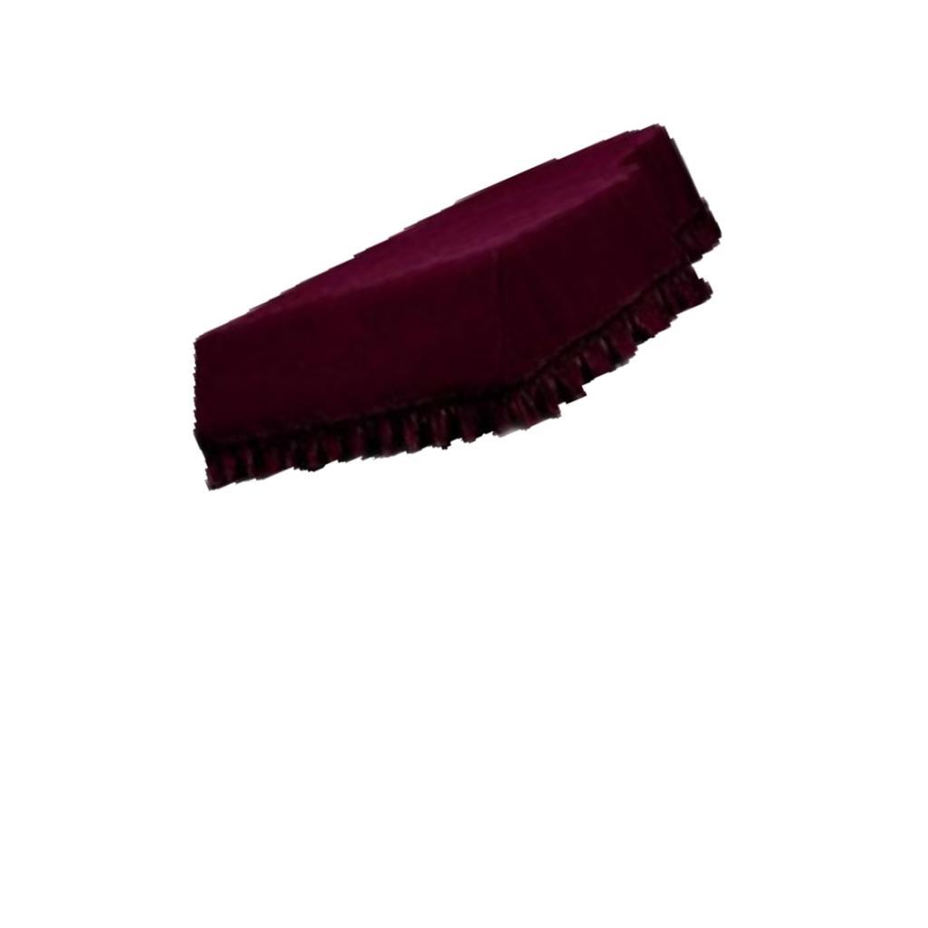 Grand Piano Velvet Bordered Dust Protective Cover + 1-Seater Bench Cover
