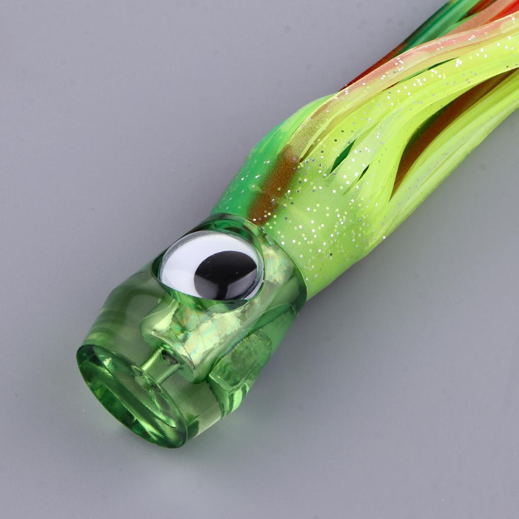 2x Squid Skirt Lure Bait Saltwater Soft Fishing Lure Hoochies 16.5cm/50g