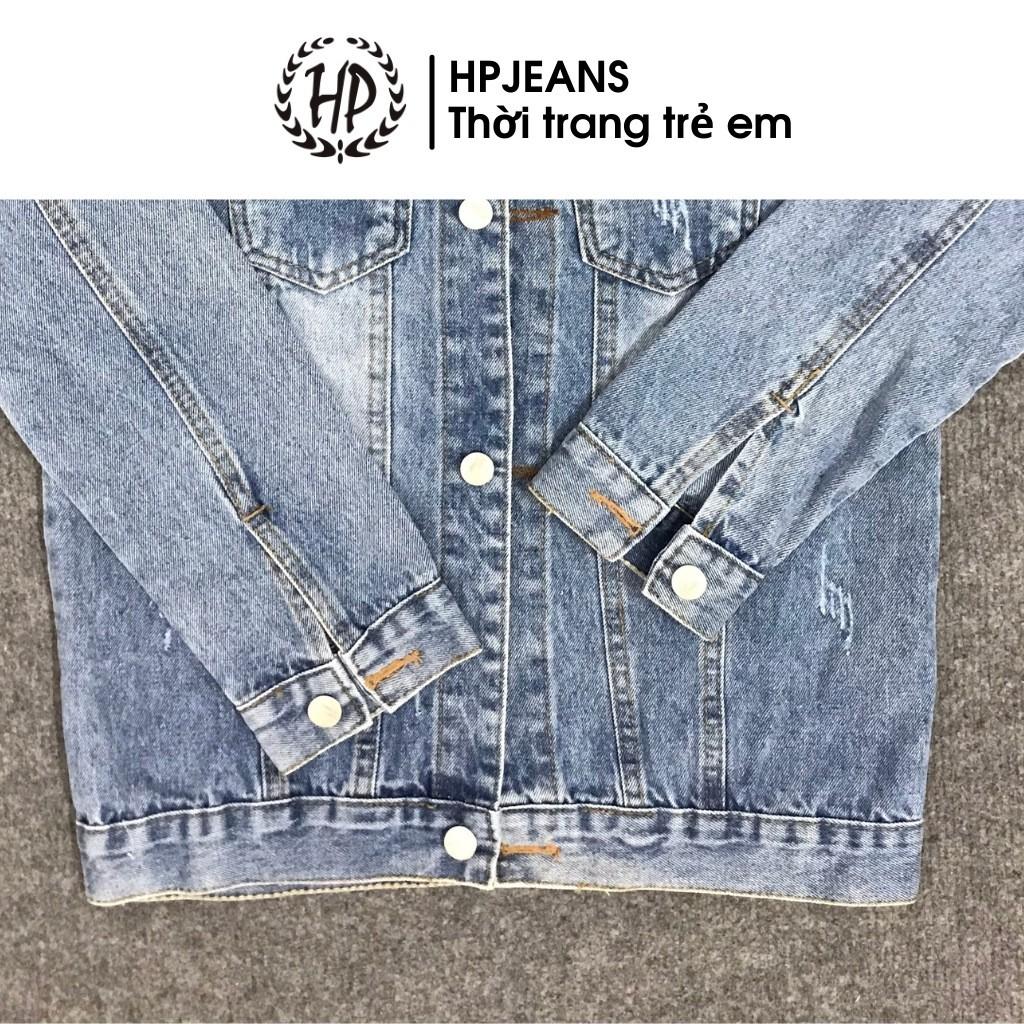 Áo Khoác Jean Cho Bé HPJEANSAB24 HẬU BÙI Áo khoác Bò HPJeans Cho Bé Trai Bé Gái Chất Liệu 100% Cotton Cho Các Bé