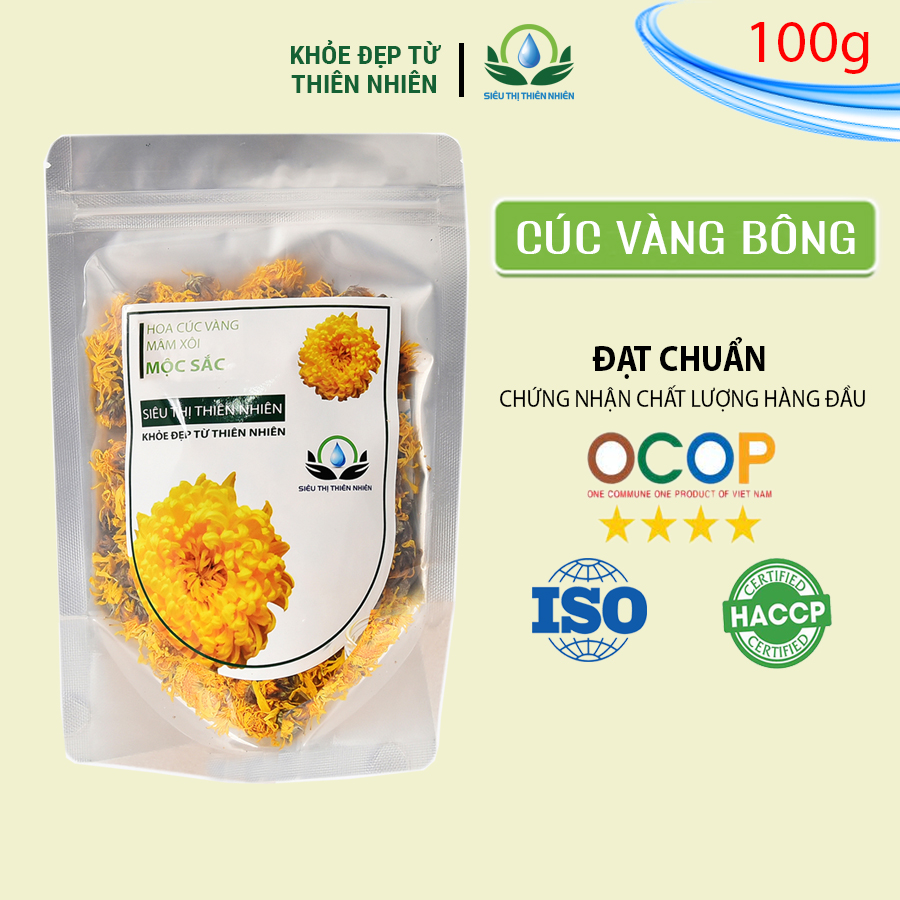 Trà Hoa Cúc Vàng Bông Sấy Khô Mộc Sắc 100g