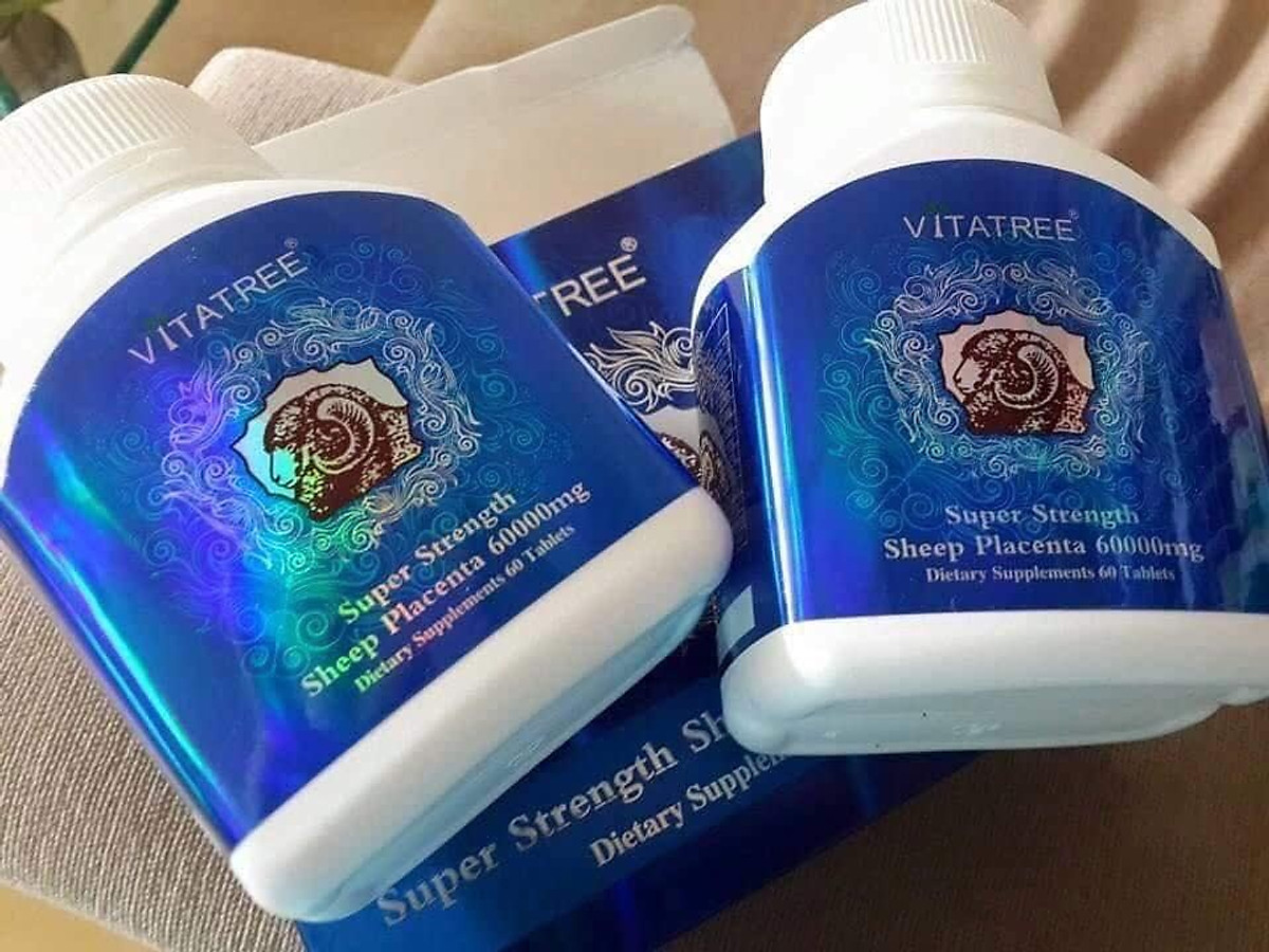 Viên uống nhau thai cừu Vitatree Super Strength Sheep Placenta 60000mg ngừa lão hóa, cải thiện nội tiết tố