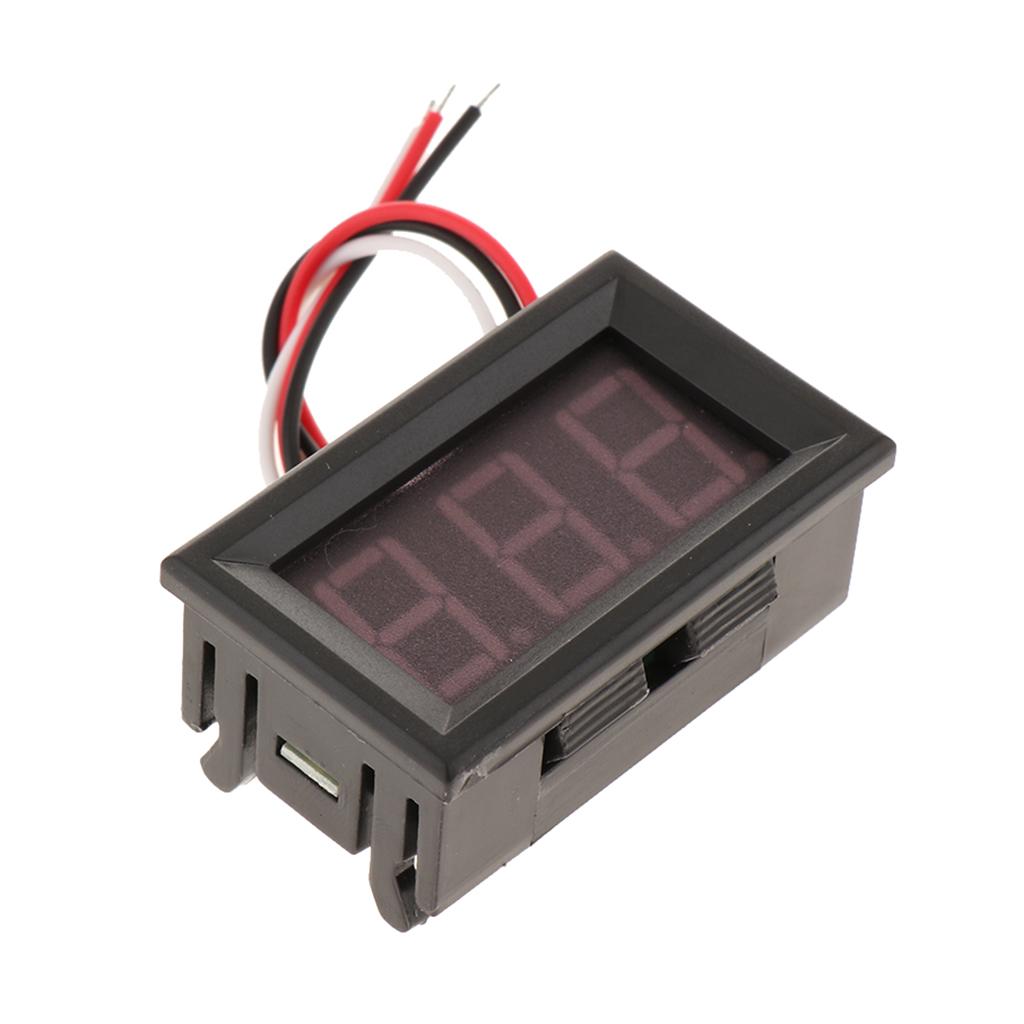 Chuyên Nghiệp DC 0-100V Bảng LED Kỹ Thuật Số Đồng Hồ Đo Điện Áp Đỏ Hiển Thị Vôn Kế